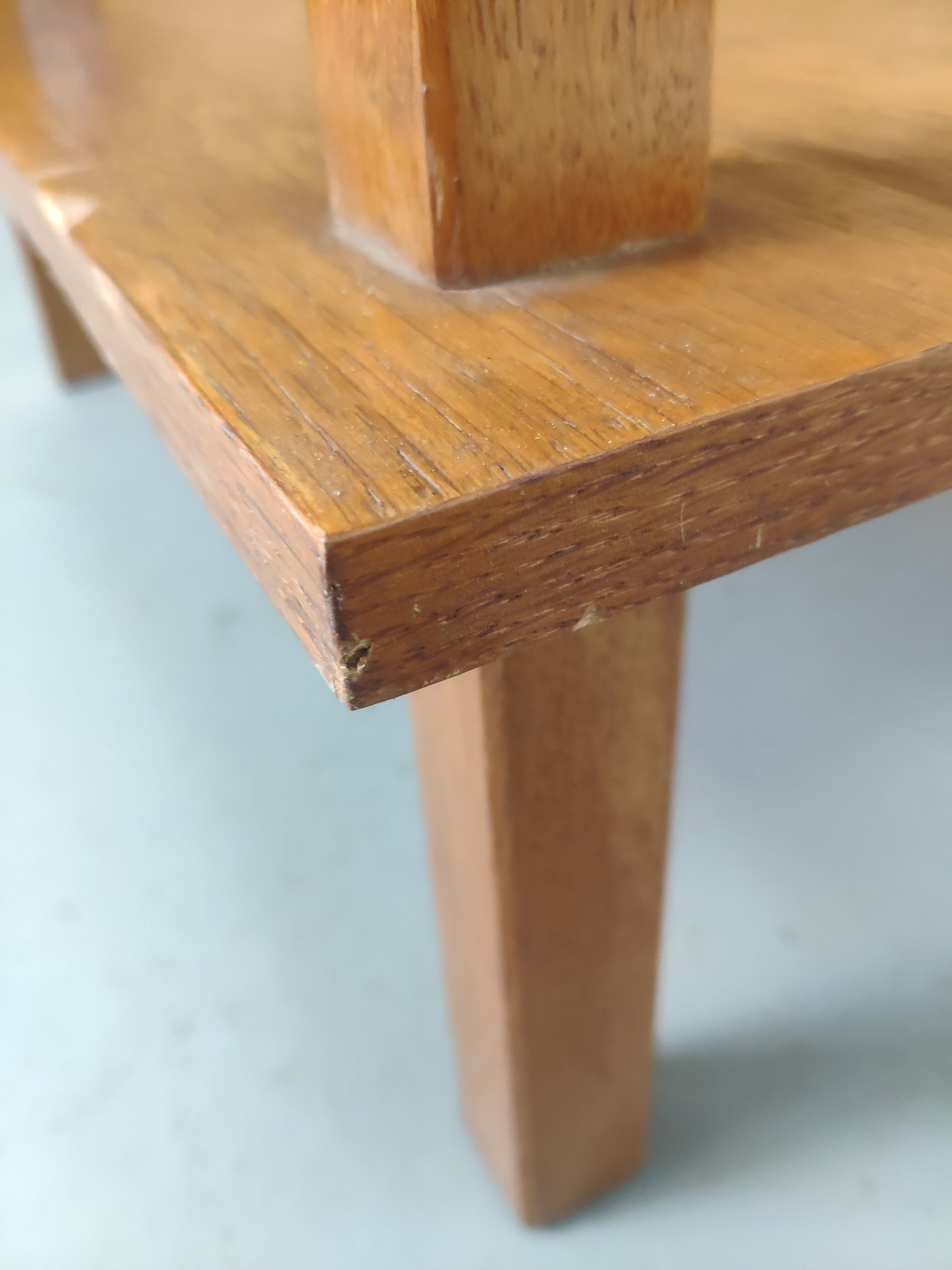 Wooden coffee table with top