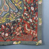 Medieval-style wall tapestry, courtly scene, 20th century