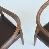 Nanna Ditzel model 113 armchairs Poul Kold Savvaerk Denmark 1955