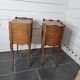 Pair of Louis XV style oak bedside tables