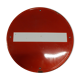 Old road sign enamelled one-way