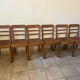 Set of 6 vintage wooden chairs — Monobloc licence assem