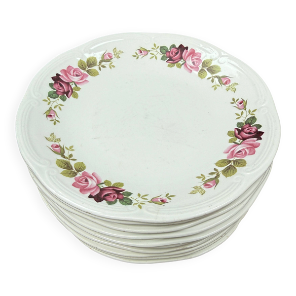 Assiettes plates Gien Champs