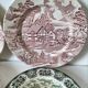 4 Lunéville & Ironstone plates – English Style decor