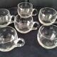 6 engraved glass punch bowls or cups