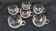 6 engraved glass punch bowls or cups