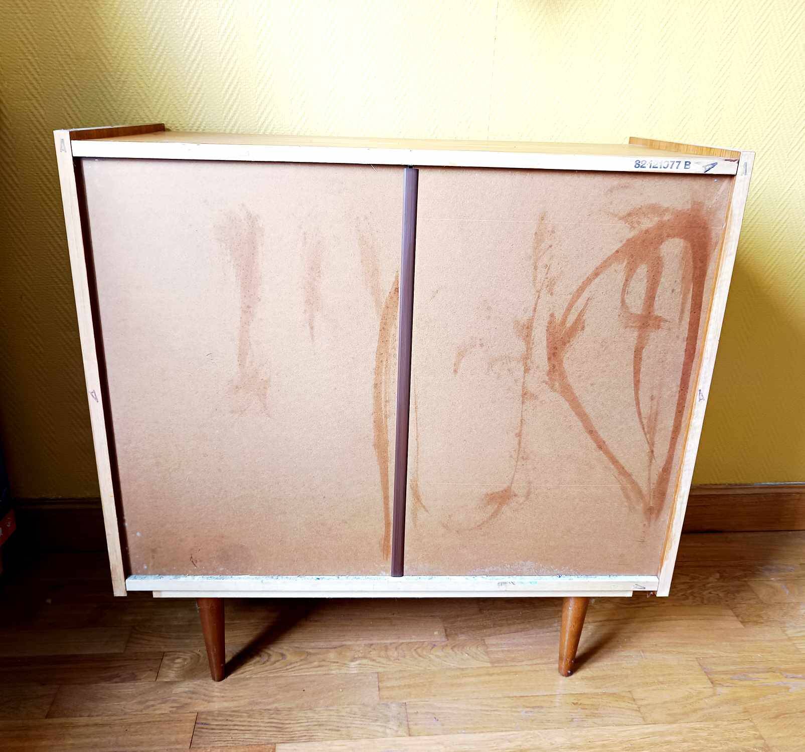 Commode vintage pieds compas 1960