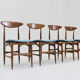 Vintage mid-century Italian dining room chairs 1960s, set of 4
