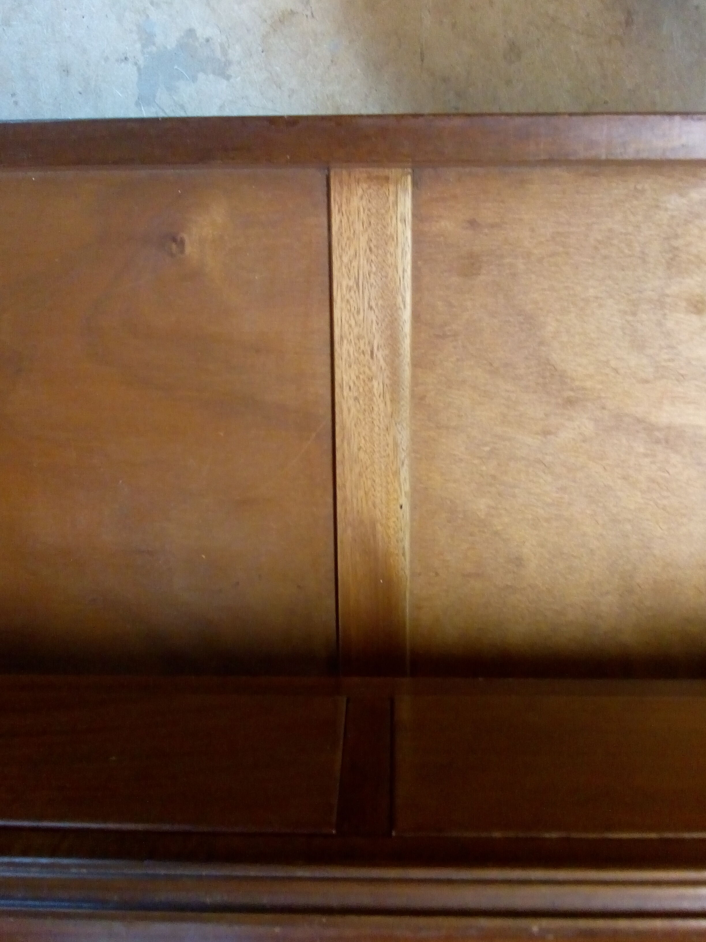 English chest of drawers in massive mahogany