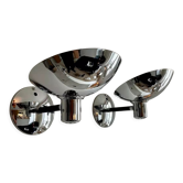 Paire d’appliques vintage orientables, métal chromé, France 1970