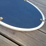 50x40 cm enamelled cast oval mirror