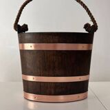 Champagne bucket in oak and copper – Géraud Lafitte, MOF 1933