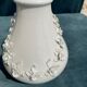 3D white vase with embossed roses