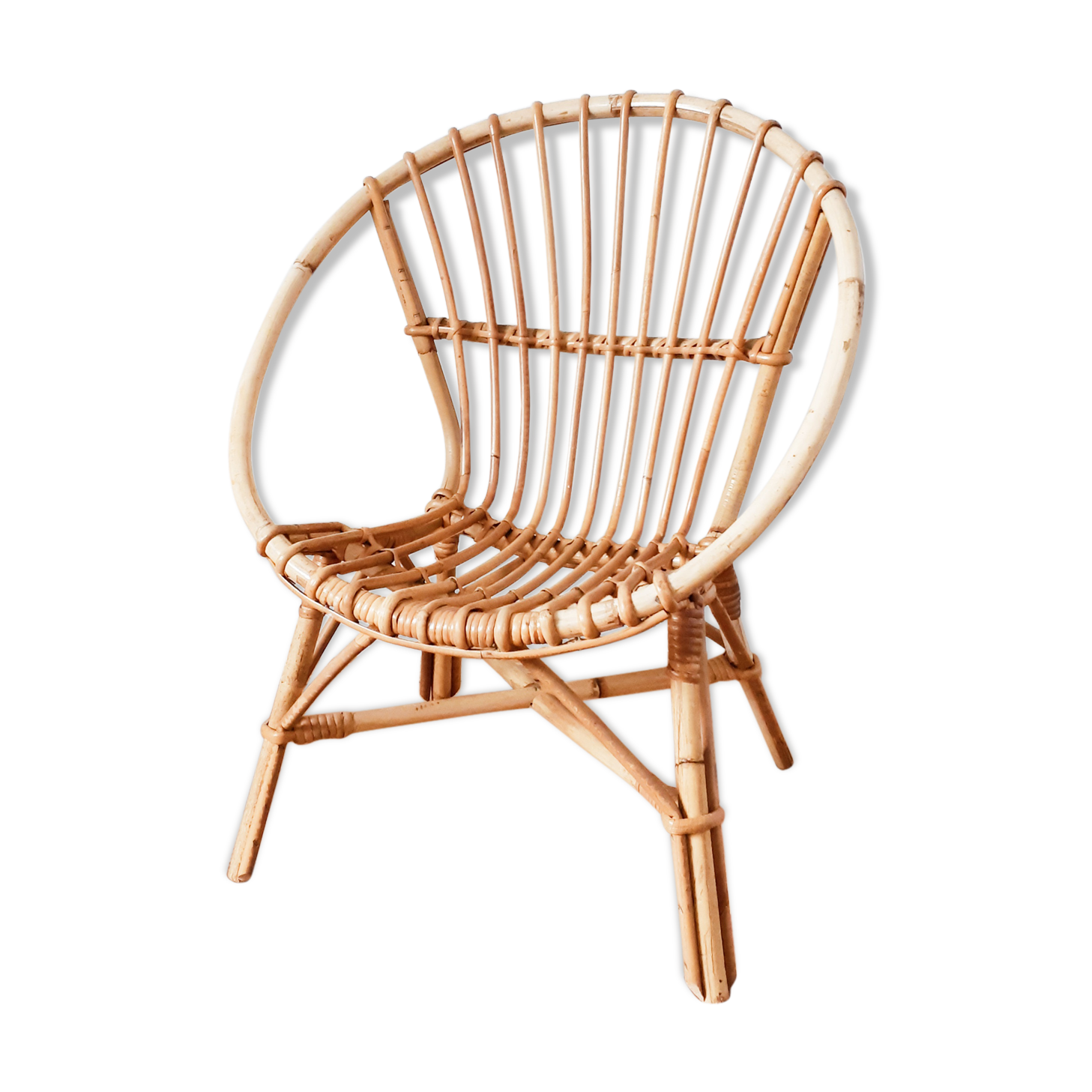 Basket child rattan armchair