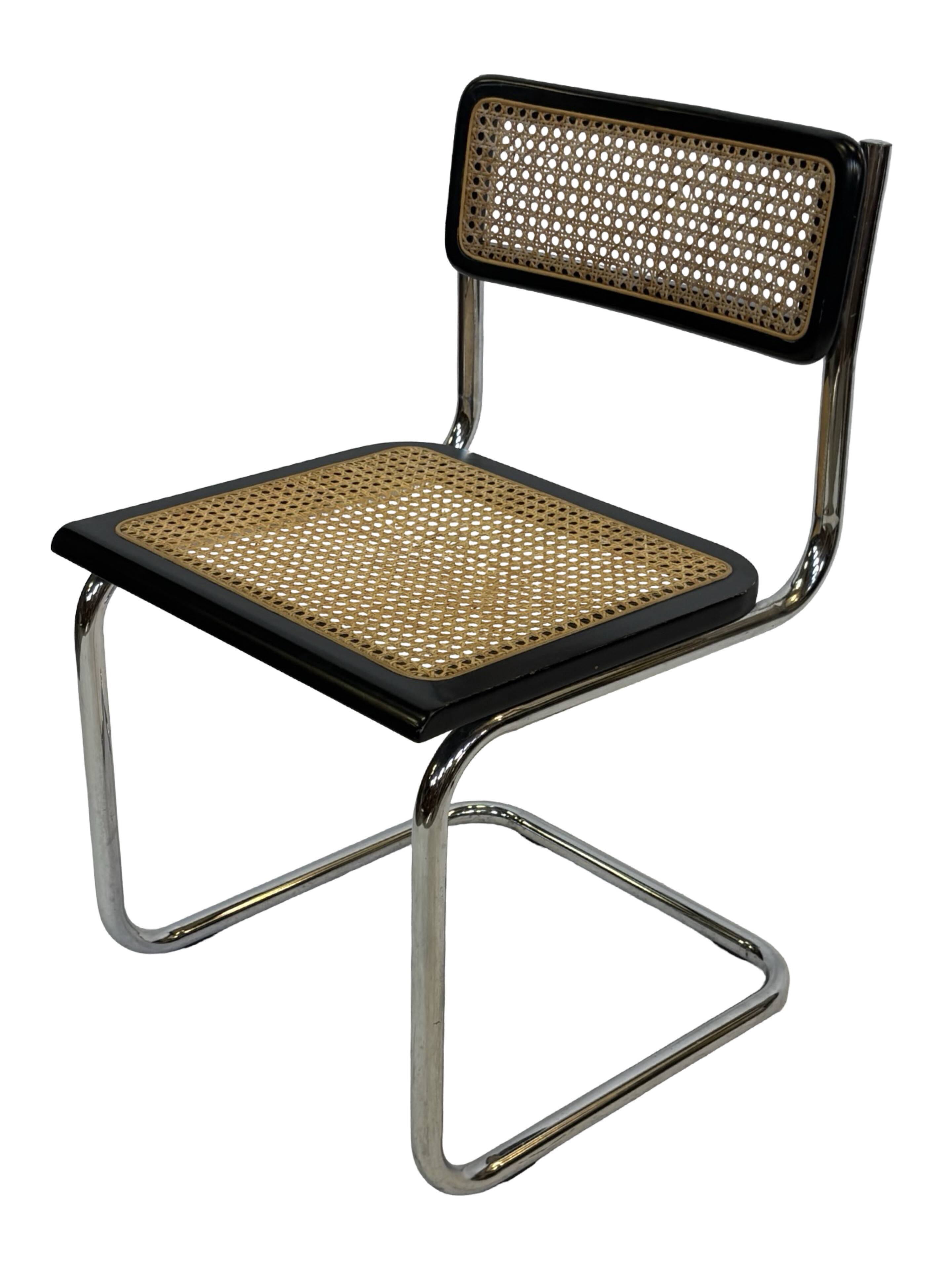 Vintage Cesca chair style b32 model in chrome and black