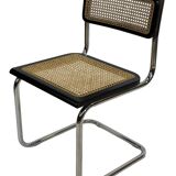 Vintage Cesca chair style b32 model in chrome and black