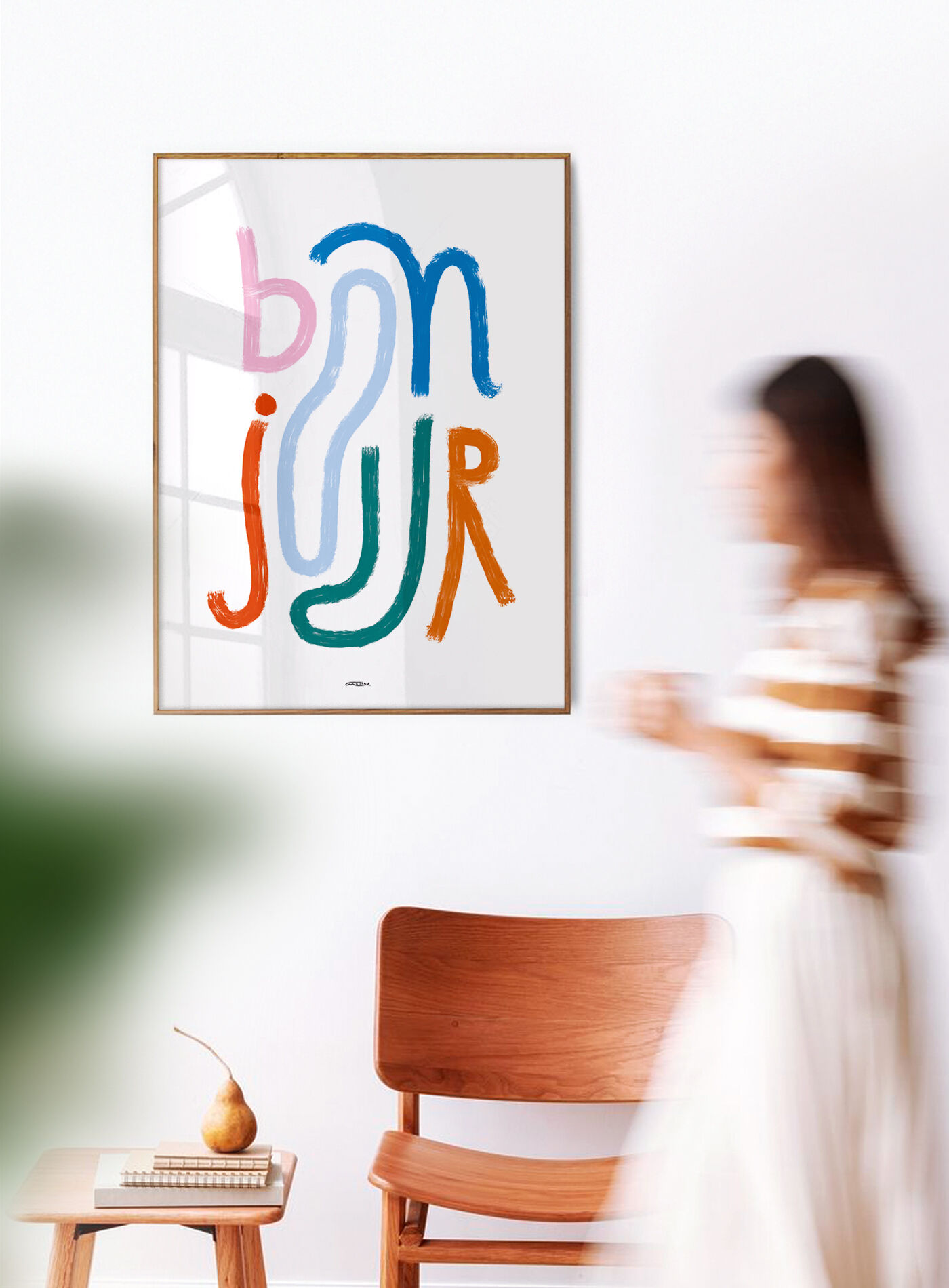 Wall poster with the word Hello 30cmx40cm