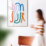 Wall poster with the word Hello 30cmx40cm