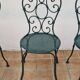 Set of 4 antique garden chairs in wrought iron from 1900.