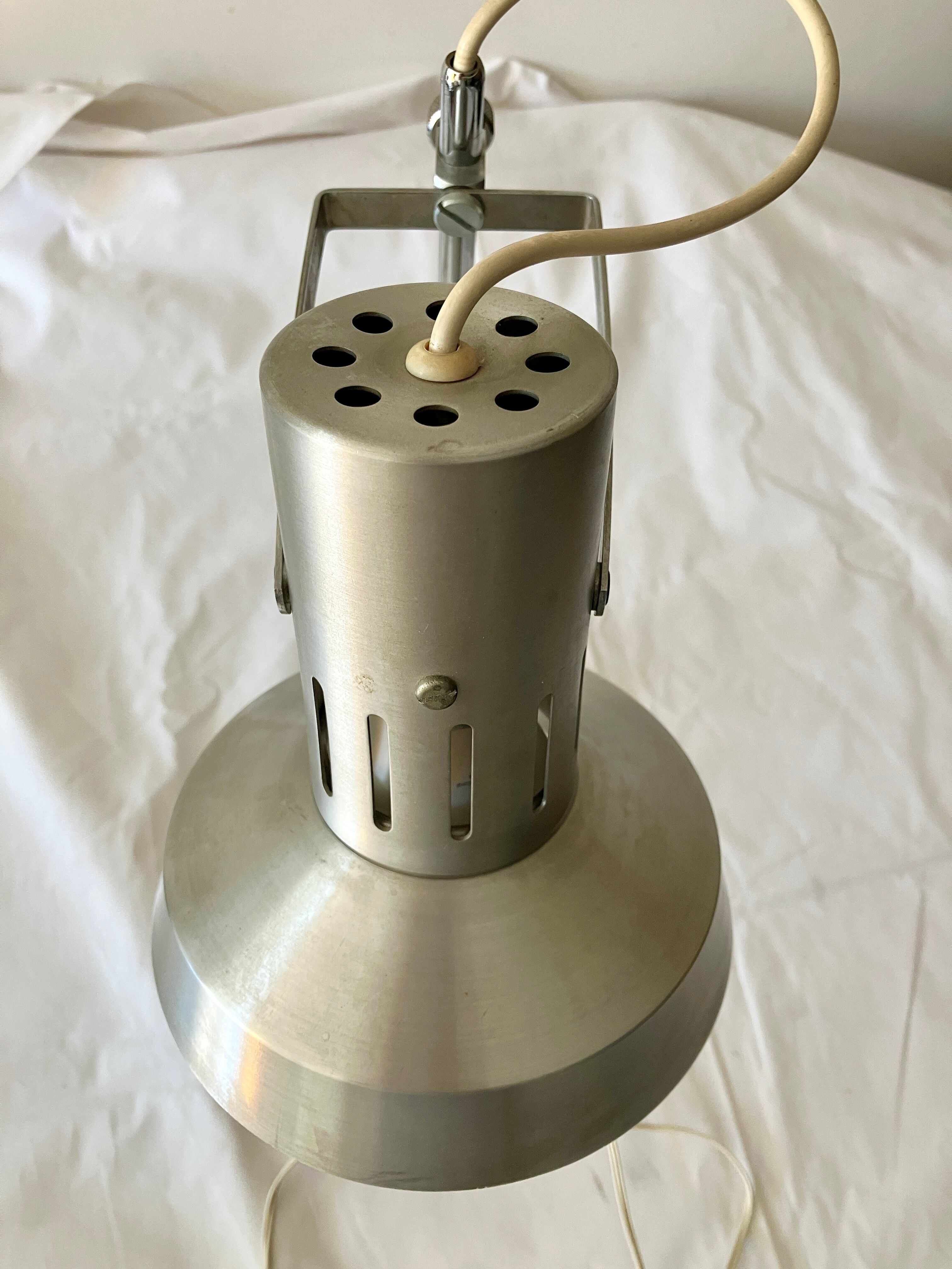 Lampe de bureau alu/acier années 70