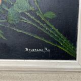 Large painting Still life with roses by Bousseau R.