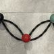 Coat rack hook 5 twisted multicolored balls circa 1960