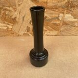 Ancien Vase Soliflore Opaline Noir Made On Germany Vintage #B092
