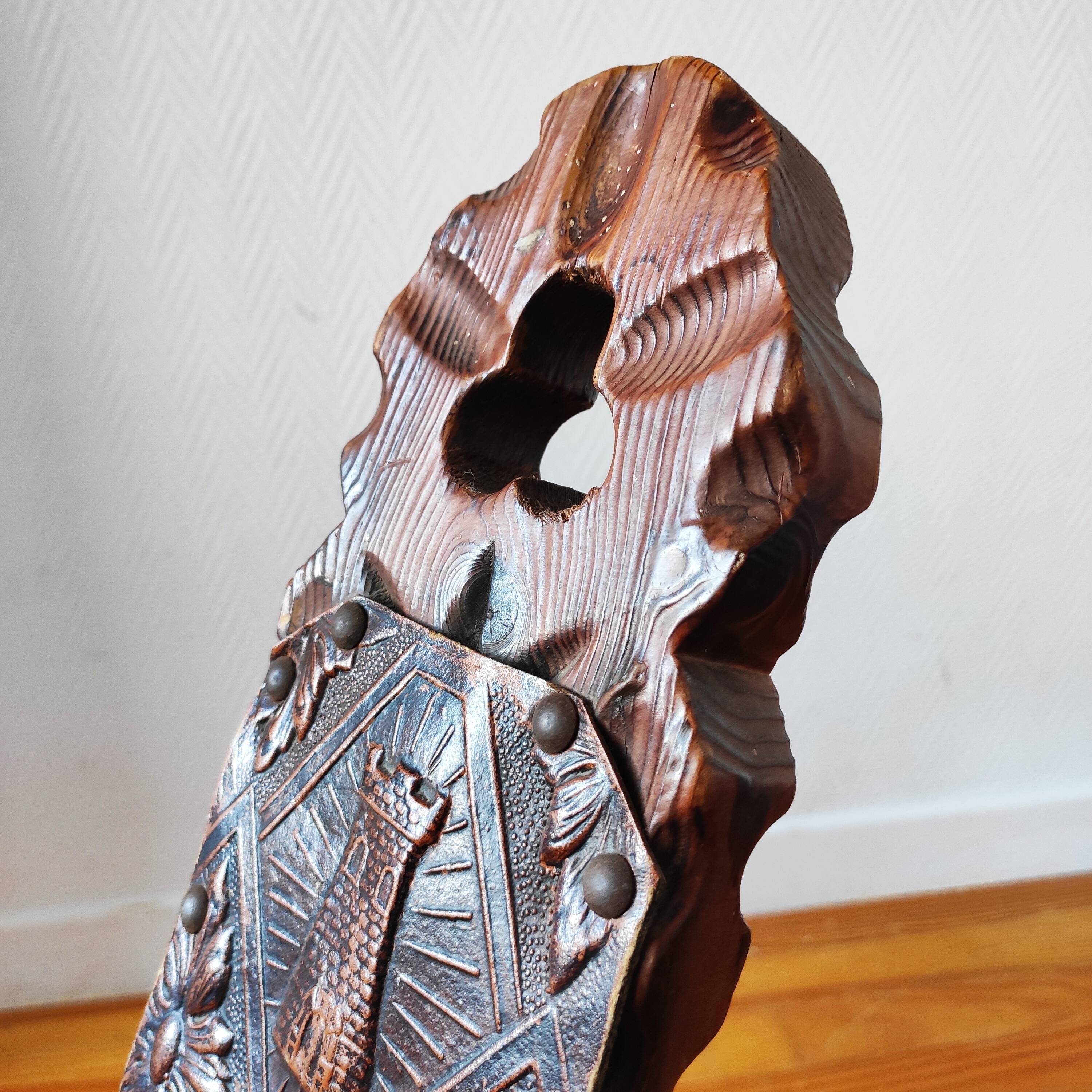 Brutalist tripod chair