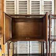 Vintage rattan shelving unit