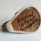 Stoneware candle holder Bastian Le Pemp Quimper