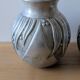 Pair of irman vases in aliometal, french design, 1950