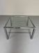 Antique glass and metal coffee table, Italian design from the 70s, vintage