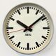 Grey Industrial Factory Wall Clock from AEG, 1960s
