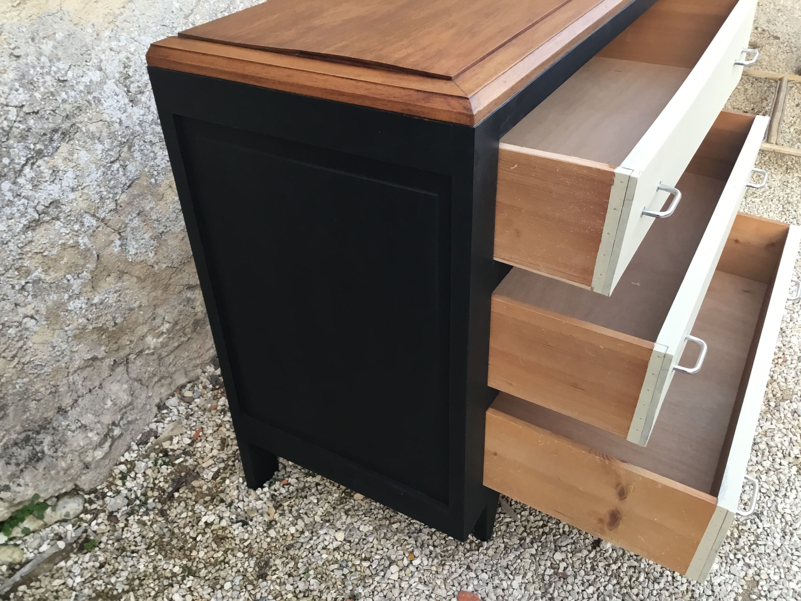1950s dresser in revamped mahogany