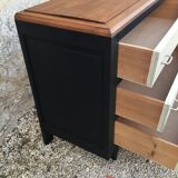 Commode des années 1950 en acajou relookée