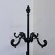 Large ornate cast iron hall tree coat stand with 12 hooks
