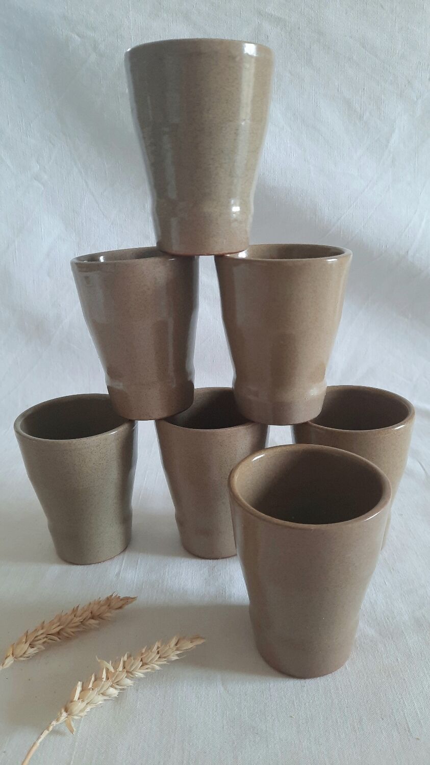 Stoneware cup glasses