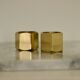 Pair of Swedish brass candlesticks from the mid-century by Inga Bjornsson Fakt
