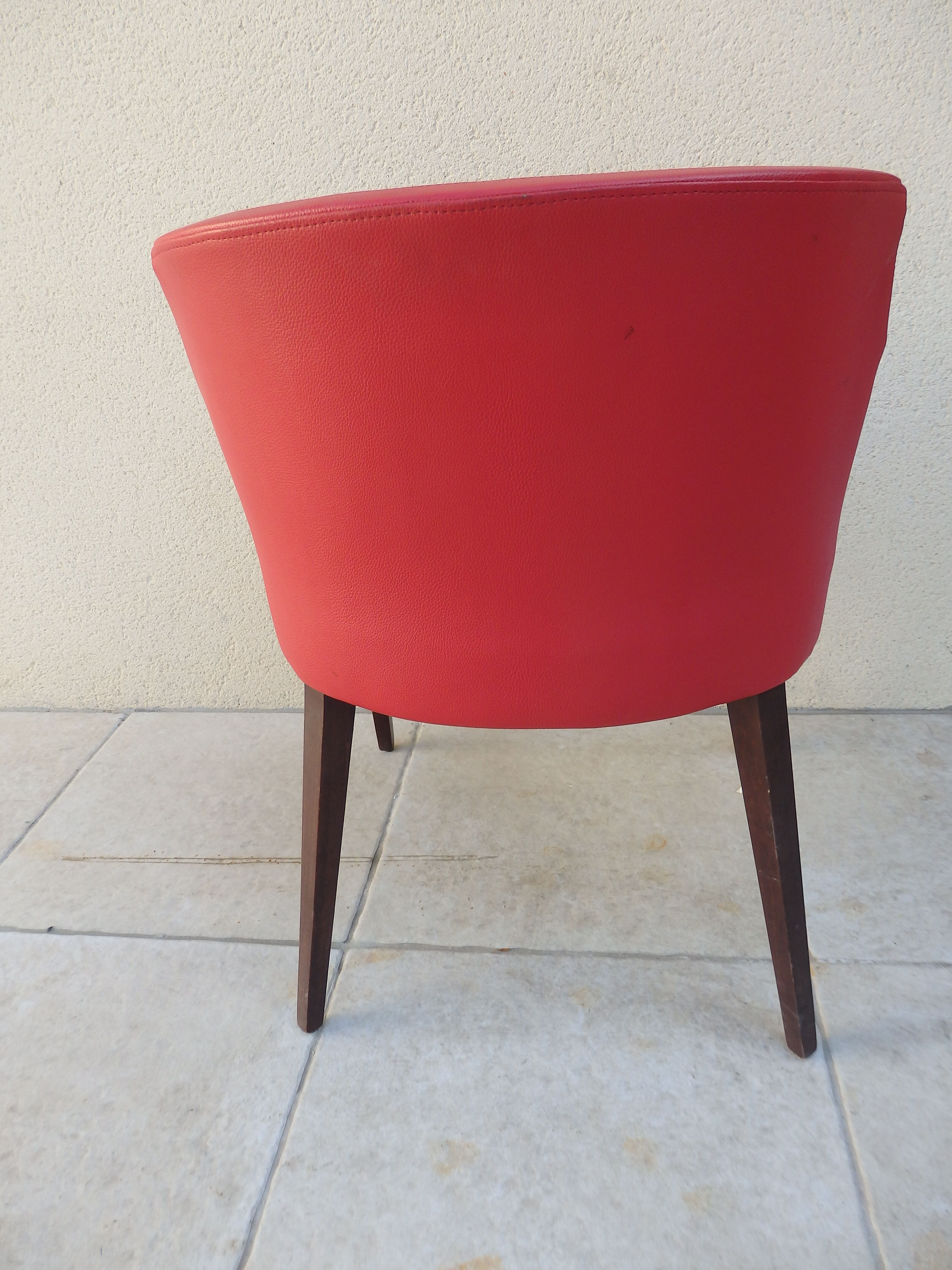 Fauteuil rouge mobitec design vintage