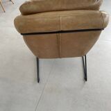 Majestic light brown leather armchair