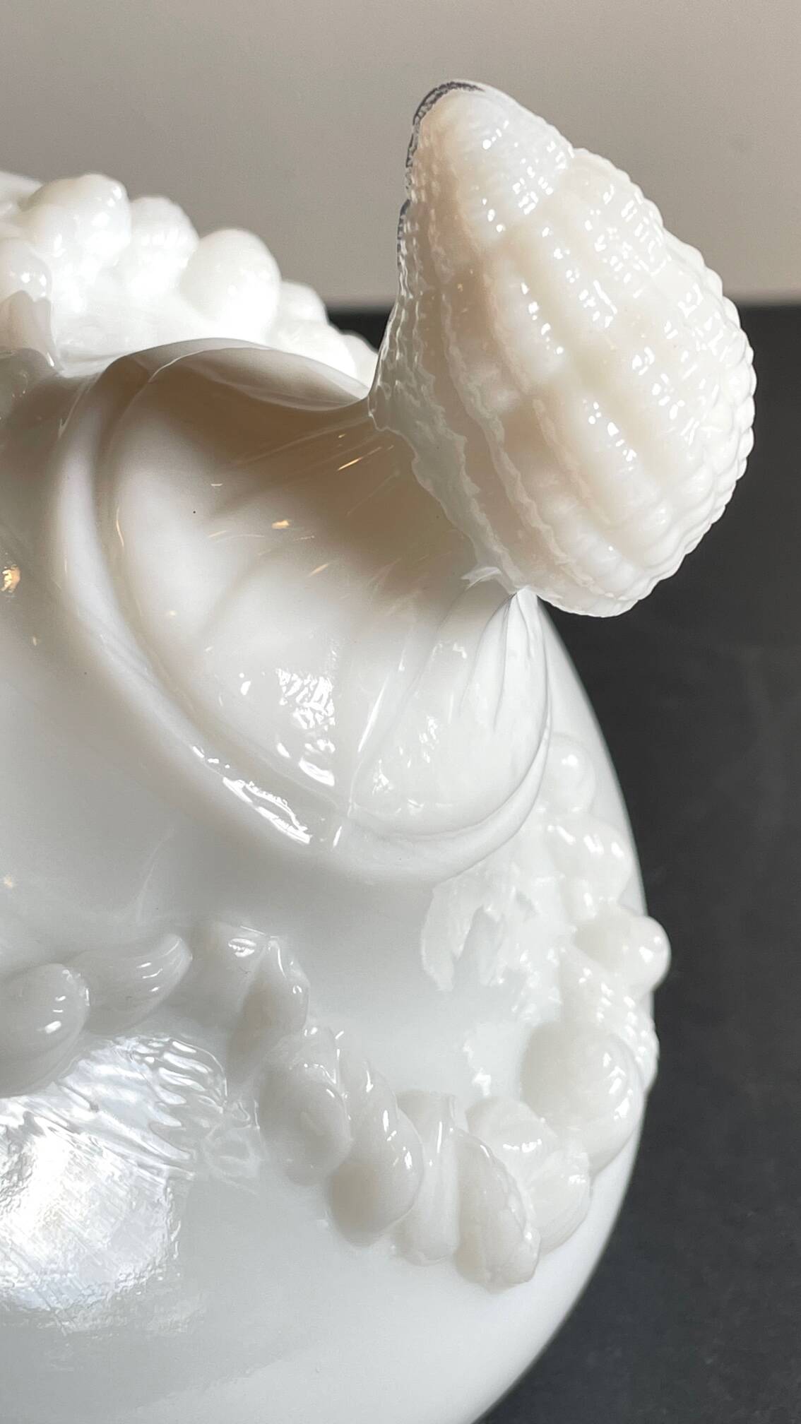 Vintage opaline glass candy dish