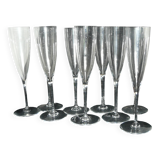Service de 10 flûtes à Champagne cristal BACCARAT Dom Pérignon