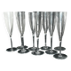 Set of 10 BACCARAT Dom Pérignon crystal Champagne flutes