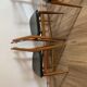 Series of 4 wooden & imitation leather chairs