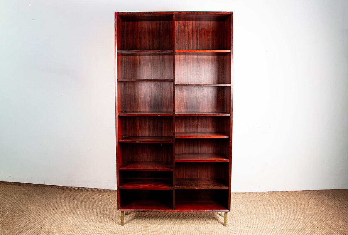 Large Danish high bookshelf in rosewood by Erik Brouer 1960.