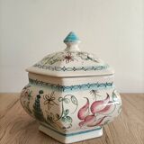Hexagonal ceramic candy box or empty pocket