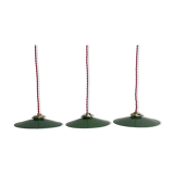Lot 3 industrial suspensions emaillees flat 25 cm