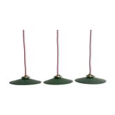Lot 3 industrial suspensions emaillees flat 25 cm