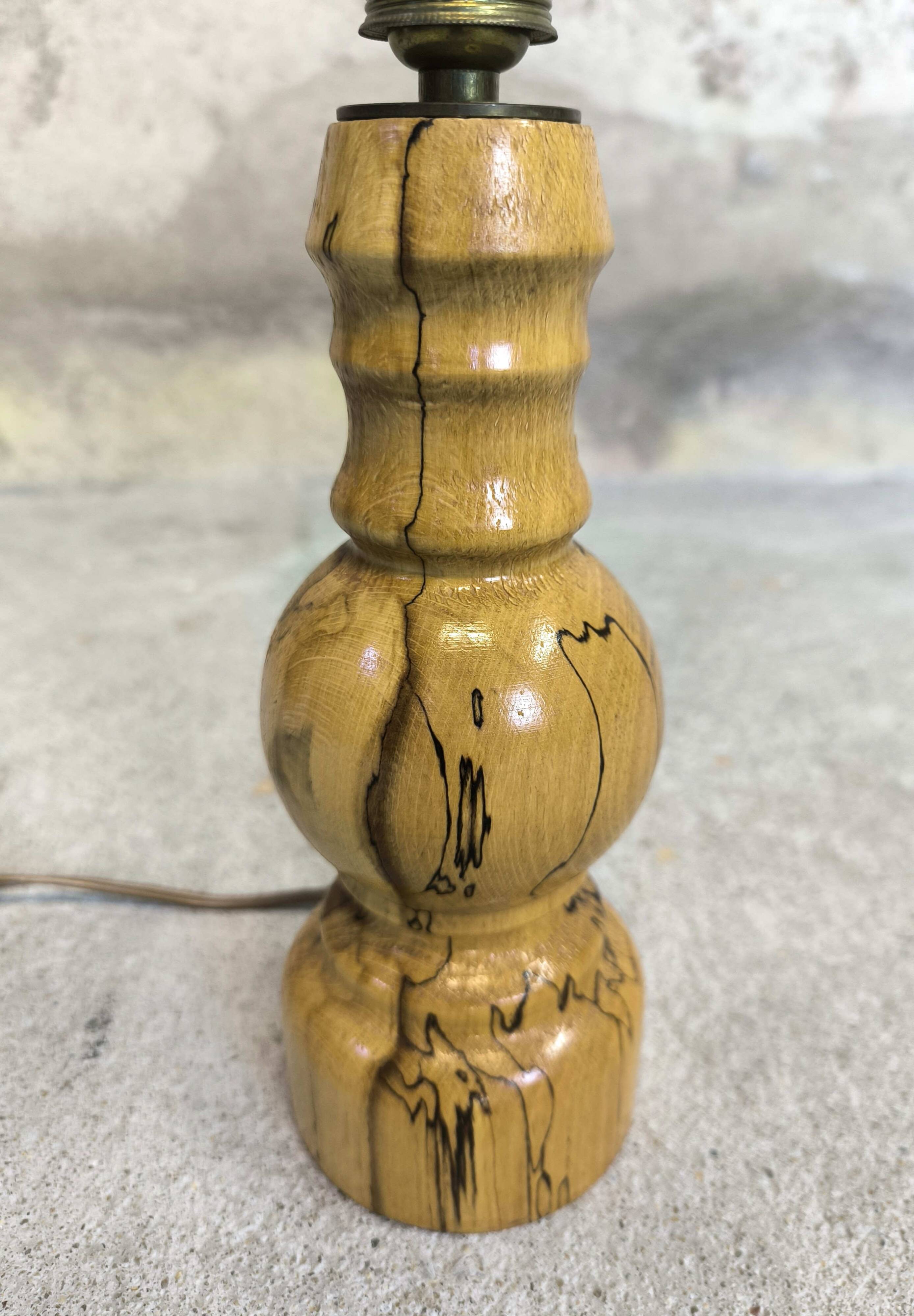 Vintage solid wood table lamp