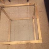 Table basse cube laiton